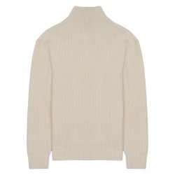 MAGLIA IN LANA E COTONE CON ZIP