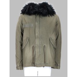 graphic print parka