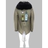 graphic print parka