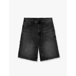OG Single Knee Short in black denim