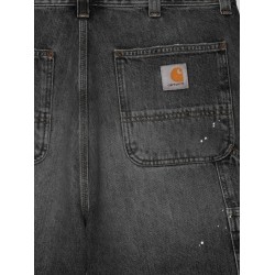 OG Single Knee Short in black denim