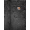 OG Single Knee Short in black denim