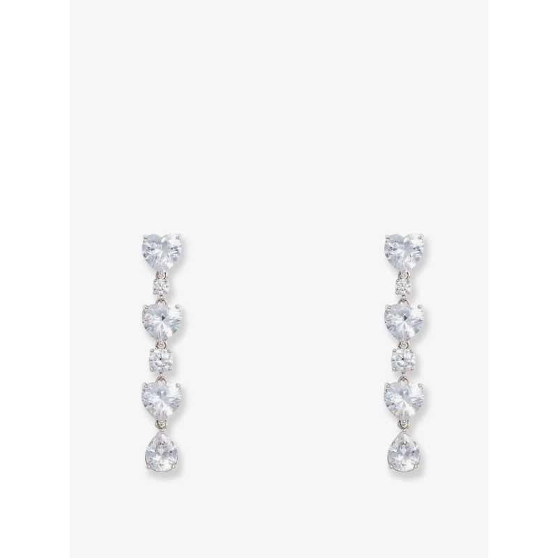 Crystal Heart Tiered Earrings