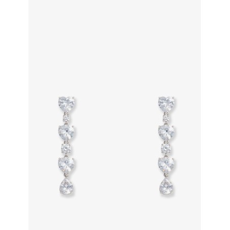Crystal Heart Tiered Earrings