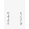 Crystal Heart Tiered Earrings