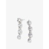 Crystal Heart Tiered Earrings
