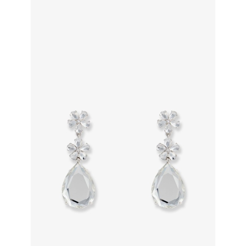 Crystal Flower Tiered Earrings