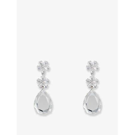 Crystal Flower Tiered Earrings