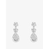Crystal Flower Tiered Earrings