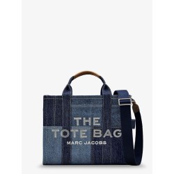 The denim Medium handbag with front logo print