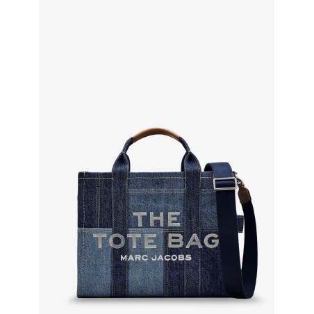 The denim Medium handbag with front logo print