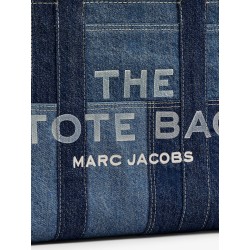 The denim Medium handbag with front logo print