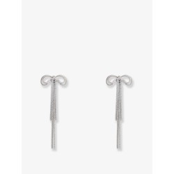 Double Crystal Bow Earrings