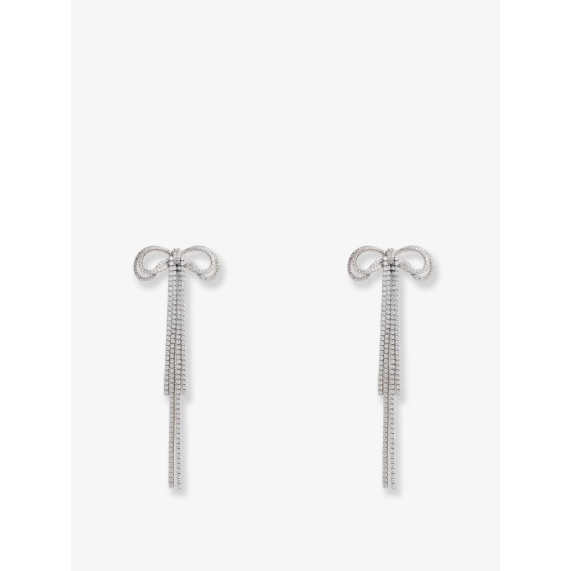 Double Crystal Bow Earrings