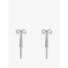 Double Crystal Bow Earrings