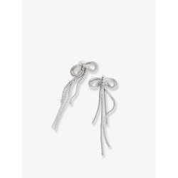 Double Crystal Bow Earrings