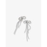 Double Crystal Bow Earrings