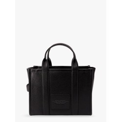 Leather shoulder bag with logo on the front