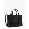 Leather shoulder bag with logo on the front