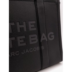 Leather shoulder bag with logo on the front
