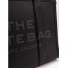 Leather shoulder bag with logo on the front