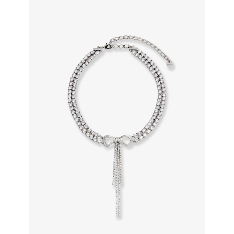 Double Crystal Bow Choker
