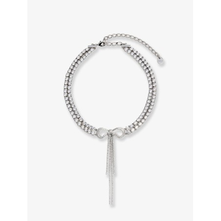 Double Crystal Bow Choker