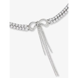 Double Crystal Bow Choker
