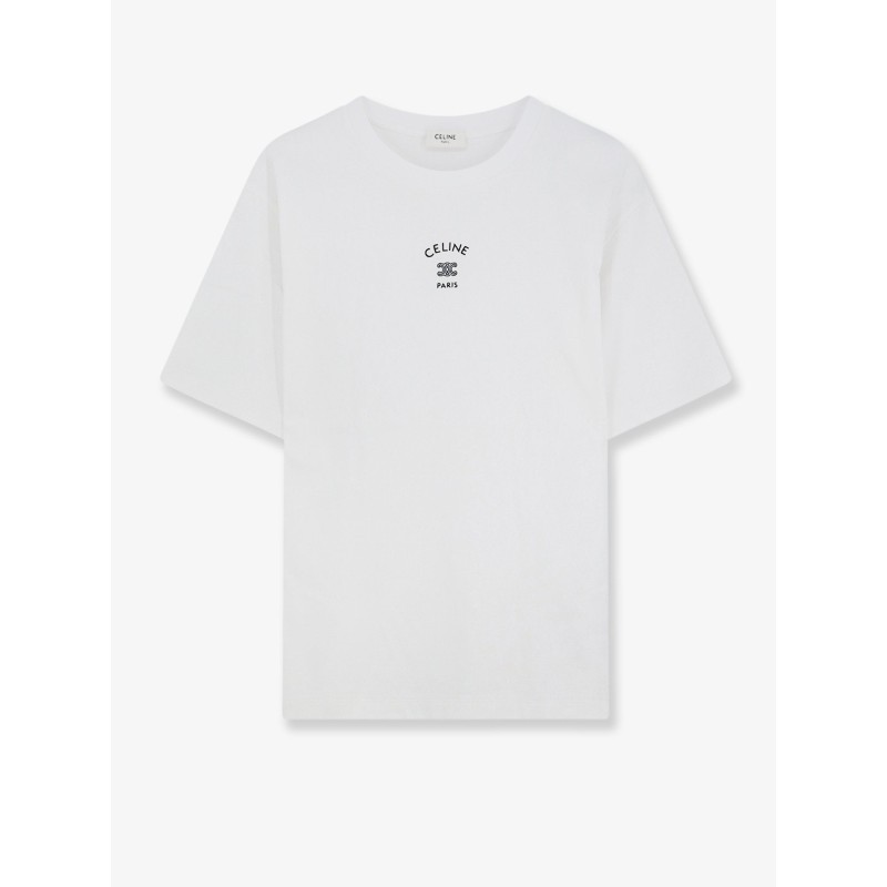 Cotton T-shirt with front lettering logo print