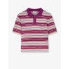 Cotton polo shirt with striped pattern