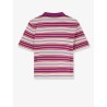 Cotton polo shirt with striped pattern