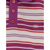 Cotton polo shirt with striped pattern