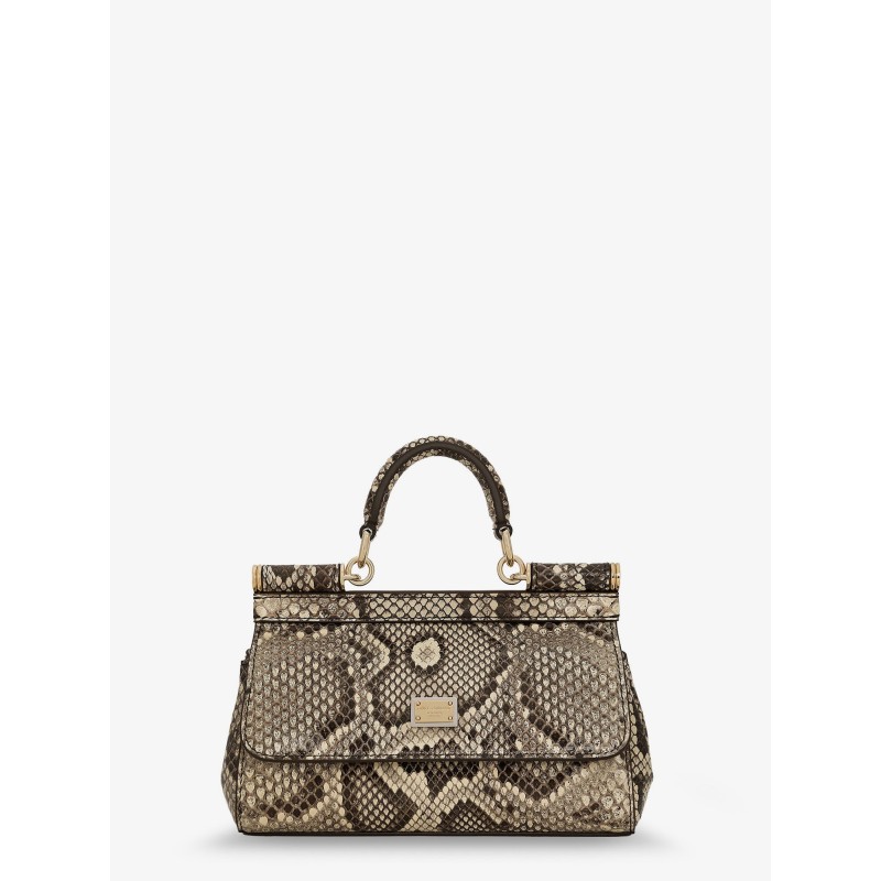 Sicily shiny python mini handbag