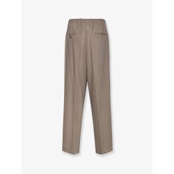 Wool blend trousers with pinstripe pattern
