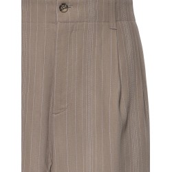 Wool blend trousers with pinstripe pattern