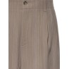 Wool blend trousers with pinstripe pattern