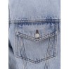 Denim jacket with padded shoulder pads