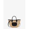 Le Panet Pliage XS raffia and leather crossbody bag