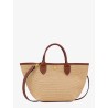 Le Panier Pliage XS rafia and leather crossbody bag
