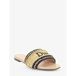 Dior Woven Dioriviera technical fabric and crochet raffia sandals