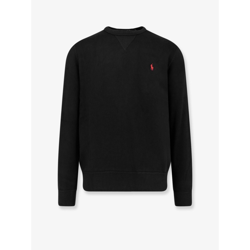 Cotton blend sweater with logo