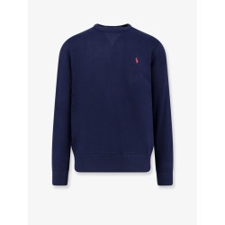 Cotton blend sweater with logo