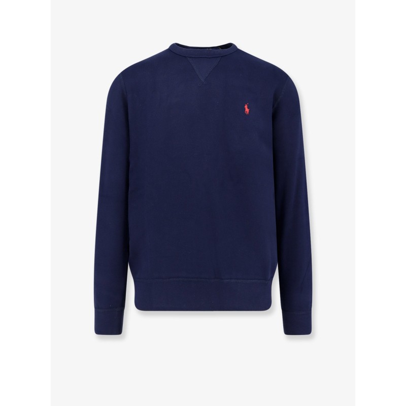 Cotton blend sweater with logo