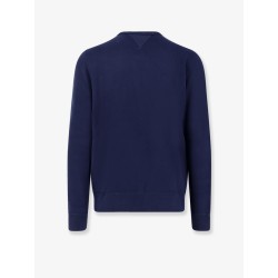 Cotton blend sweater with logo