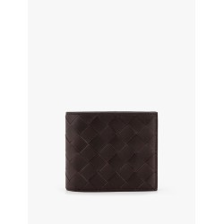 Leather walllet with Intrecciato motif