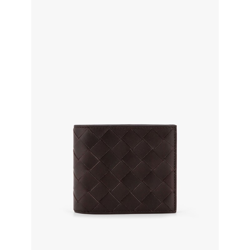 Leather walllet with Intrecciato motif