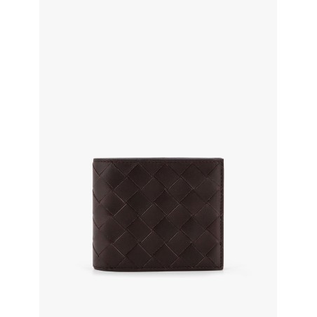 Leather walllet with Intrecciato motif