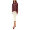OVERSIZED LEATHER JACKET WITH EMBOSSED GG