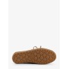 Suede loafers with embroidered logo