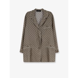 Silk shirt with GG print